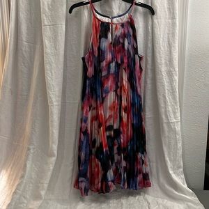 Maggy London pleated dress- multi colored- size 12